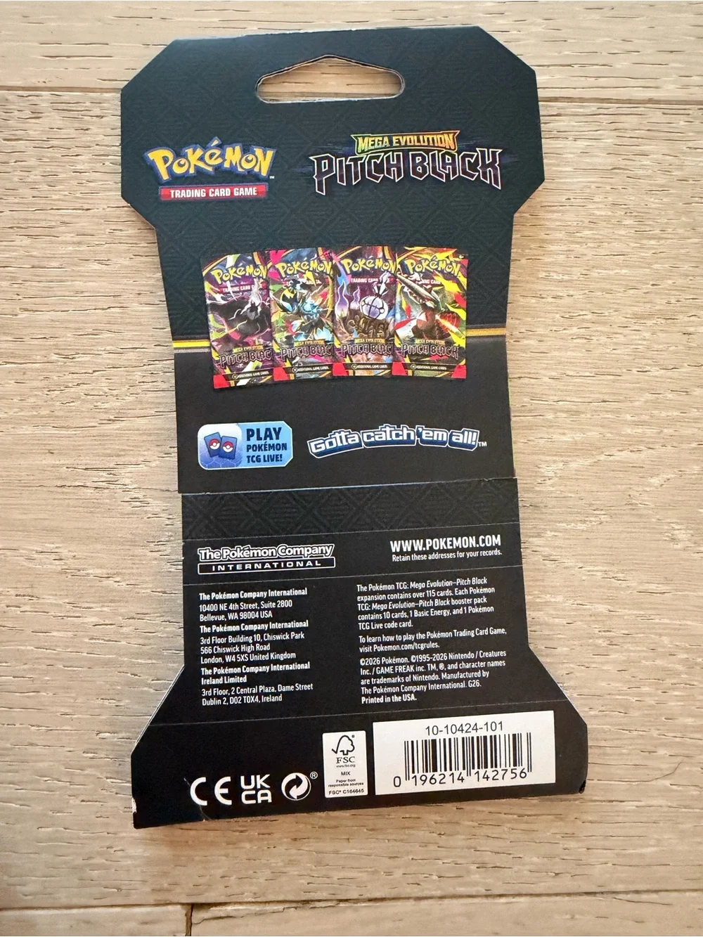 Pokemon Pitch Black Booster Pack - Black, Purple, Pink, Green, Yellow